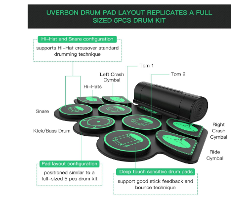 Electronic Drum Kit Roll Up Portable Drum Set