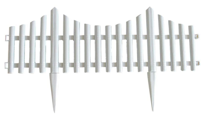 Set of 6 Plastic Wood Effect Garden Border