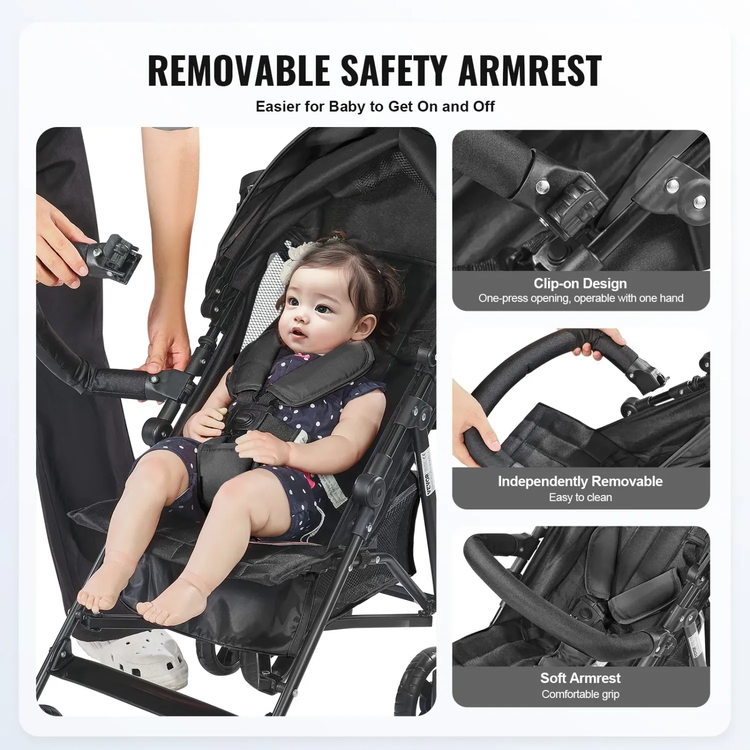 Stroller Pushchair with Pockit Compact Folding Baby Stroller – Lightweight Travel Pushchair | 15 kg Capacity