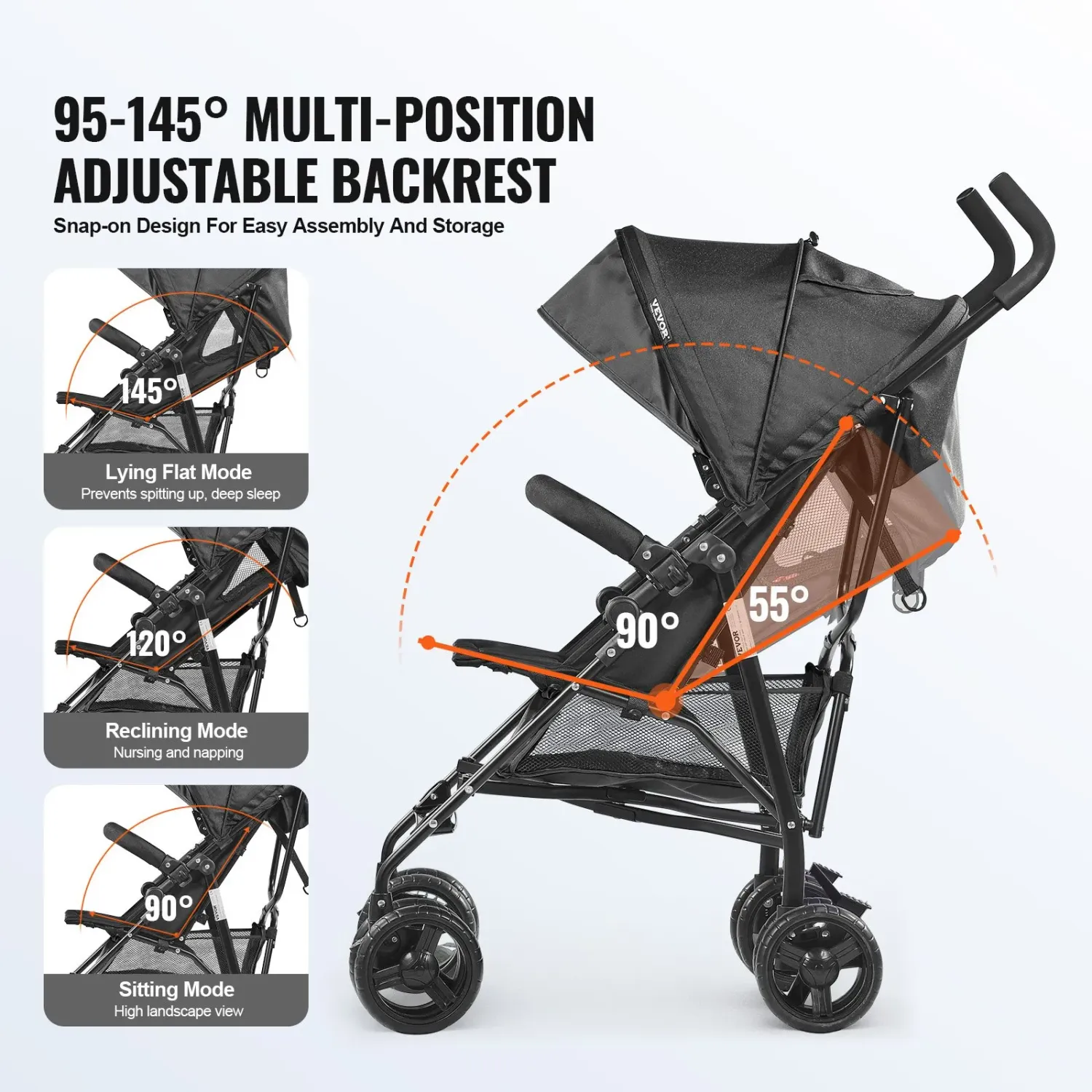 Stroller Pushchair with Pockit Compact Folding Baby Stroller – Lightweight Travel Pushchair | 15 kg Capacity