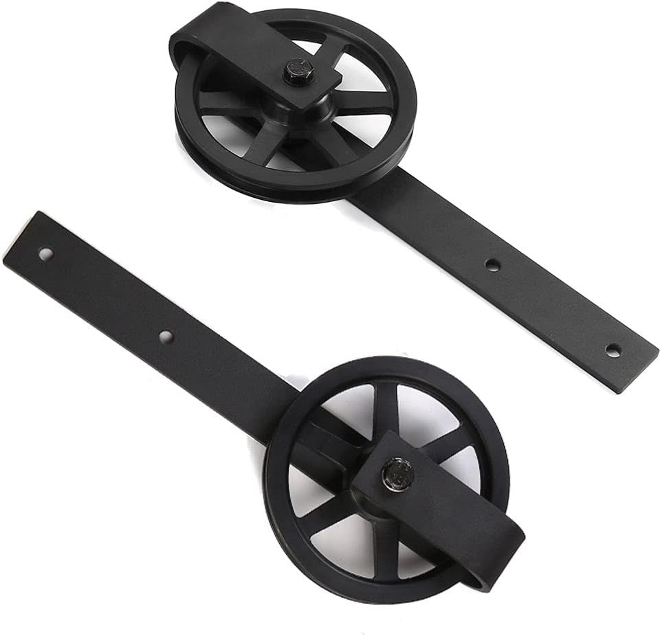 Barn Door Hardware Kit Double Sliding 305CM 10FT Track with Large J Shape Rollers
