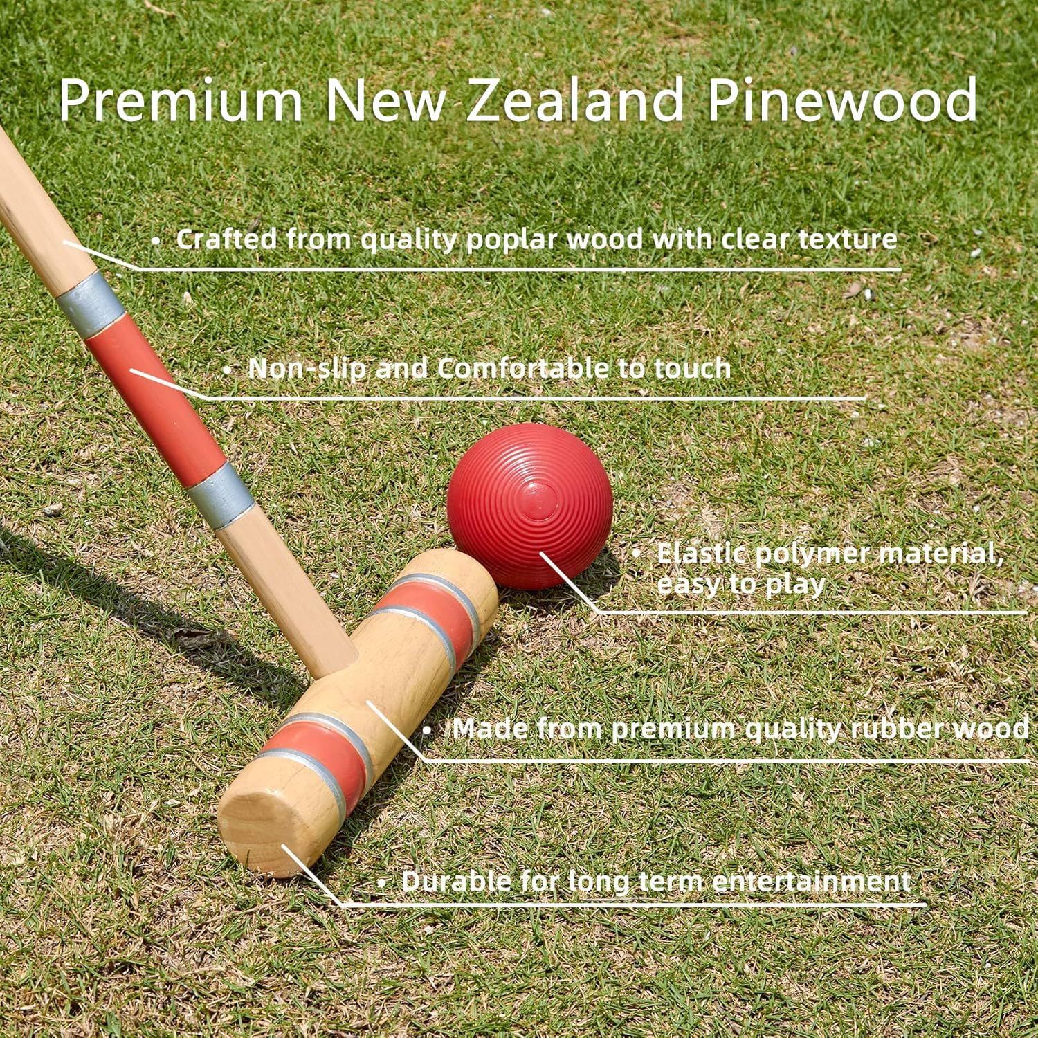 Six Player Outdoor Croquet Set – Complete Family Lawn Game