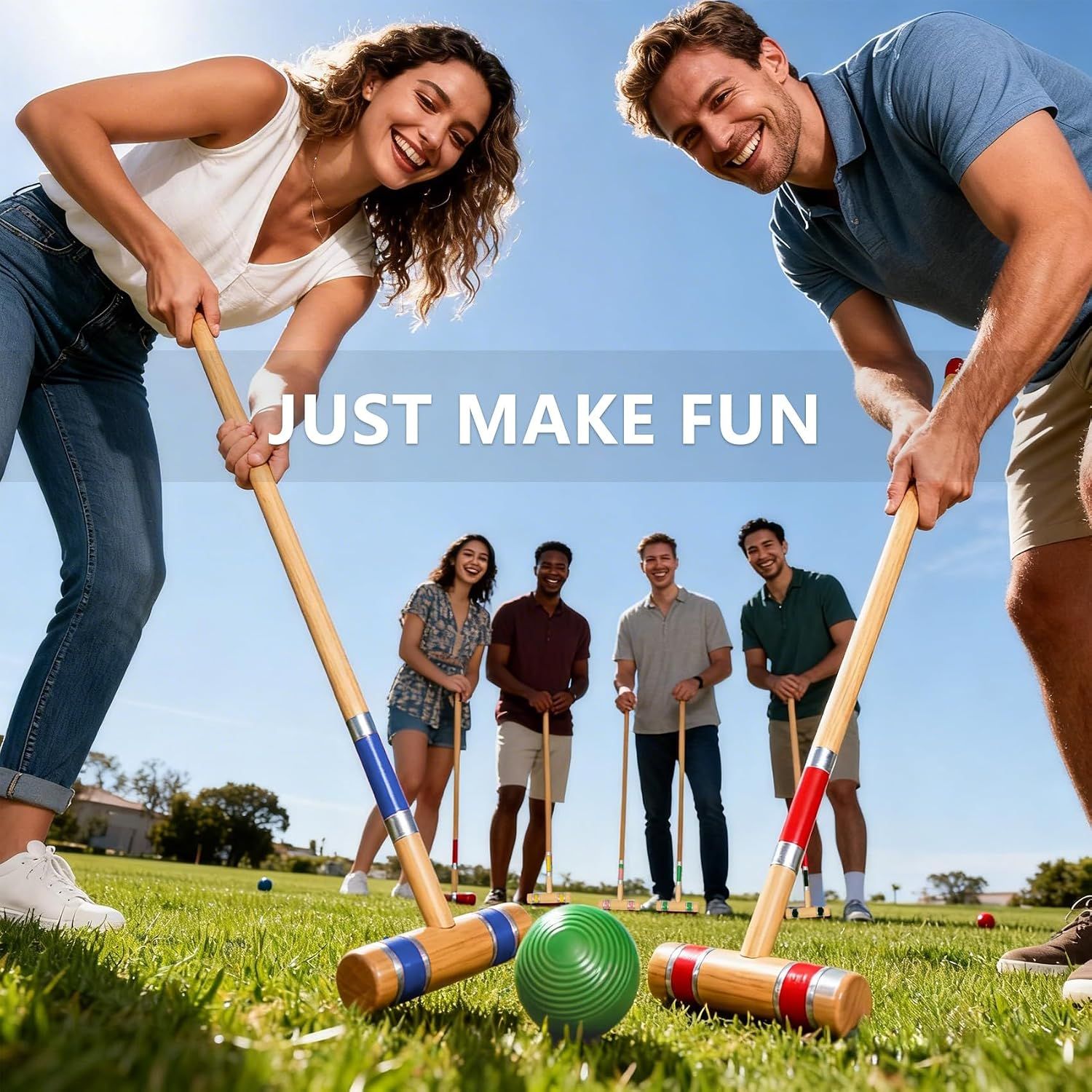 Six Player Outdoor Croquet Set – Complete Family Lawn Game