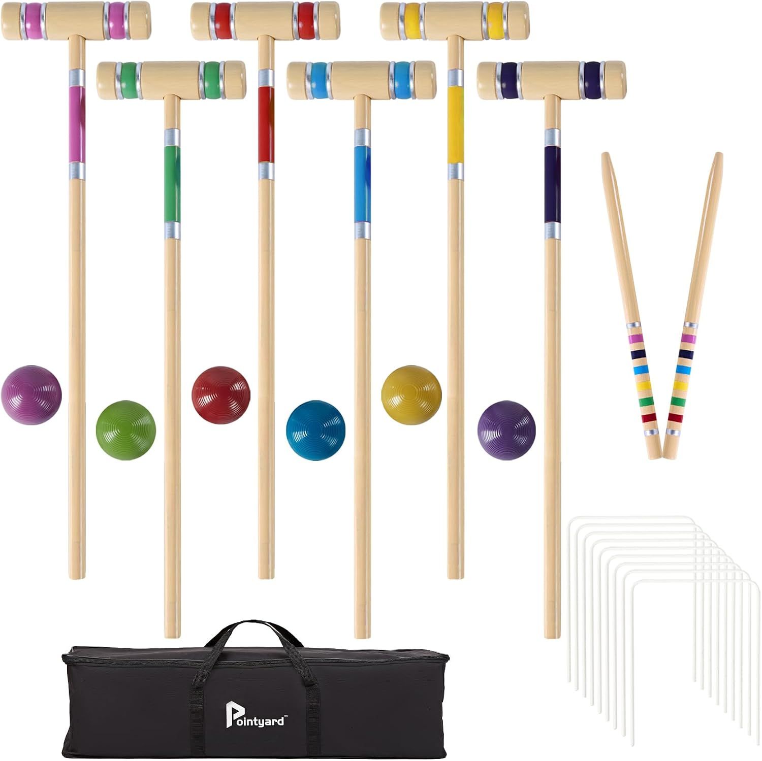 Six Player Outdoor Croquet Set – Complete Family Lawn Game