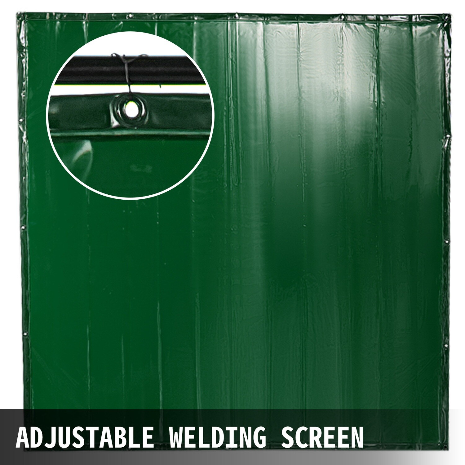 Welding curtain flame-resistant vinyl 6' x 6' welding screen with frame and wheels