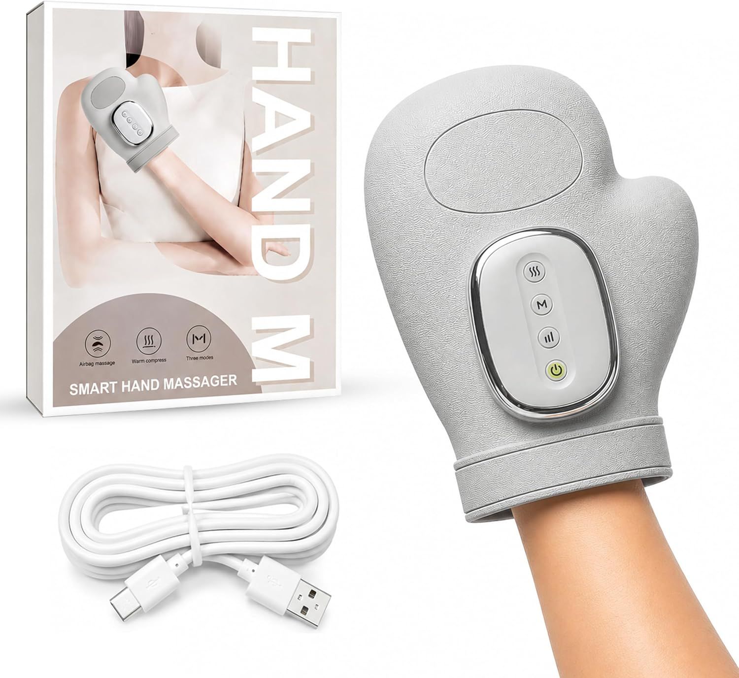Hand Massager Heat Compression Rechargeable
