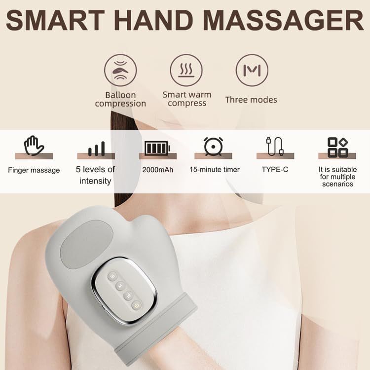 Cordless Hand Massager with Heat and Air Compression