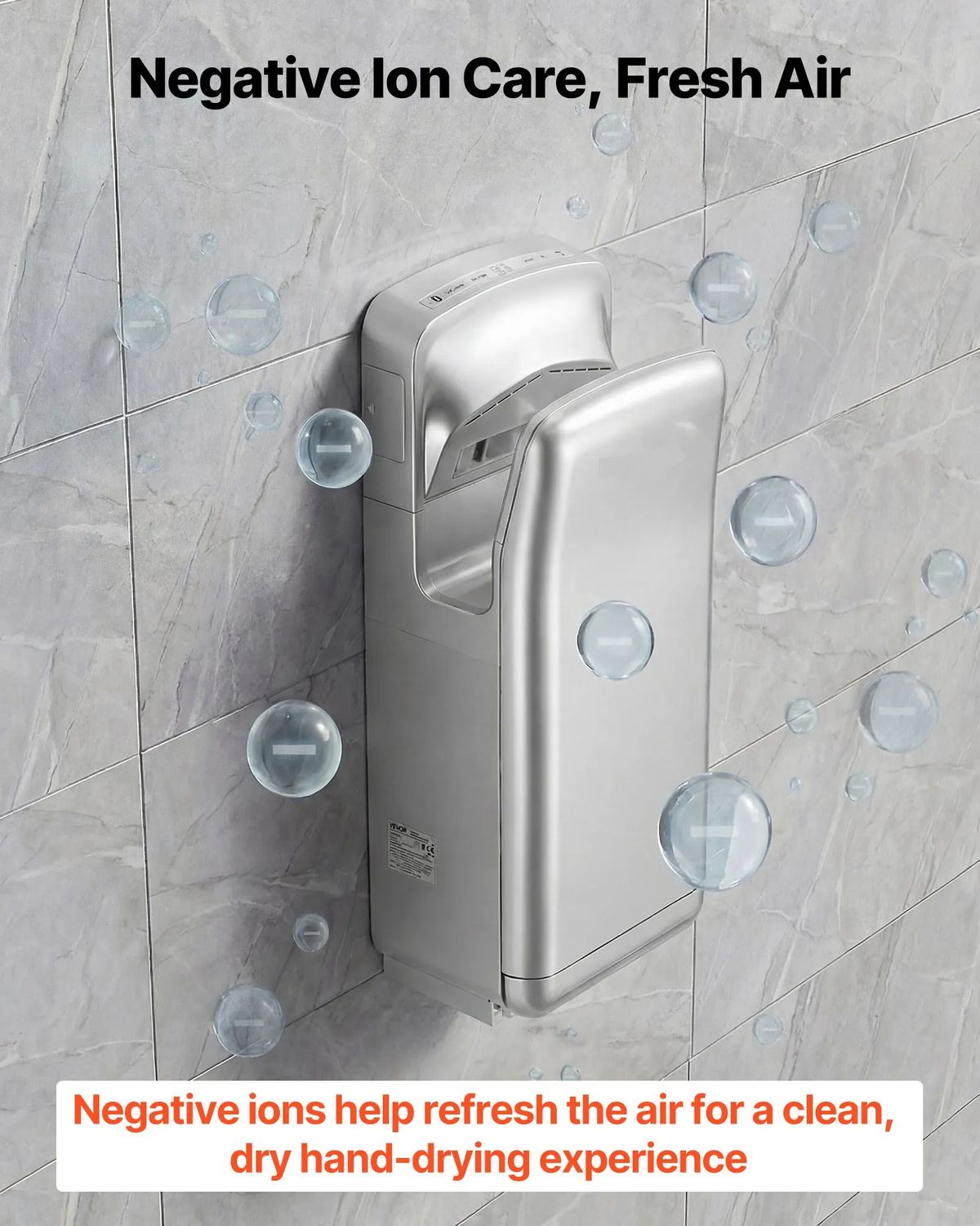 Vertical Hand Dryer Automatic HEPA Filter Commercial