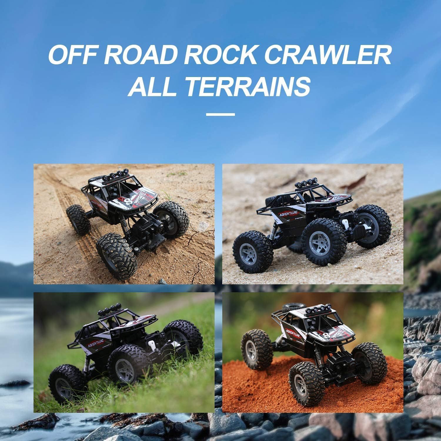 1:14 Scale 4WD RC Rock Crawler – Dual Motor Off-Road Truck with 2 Batteries