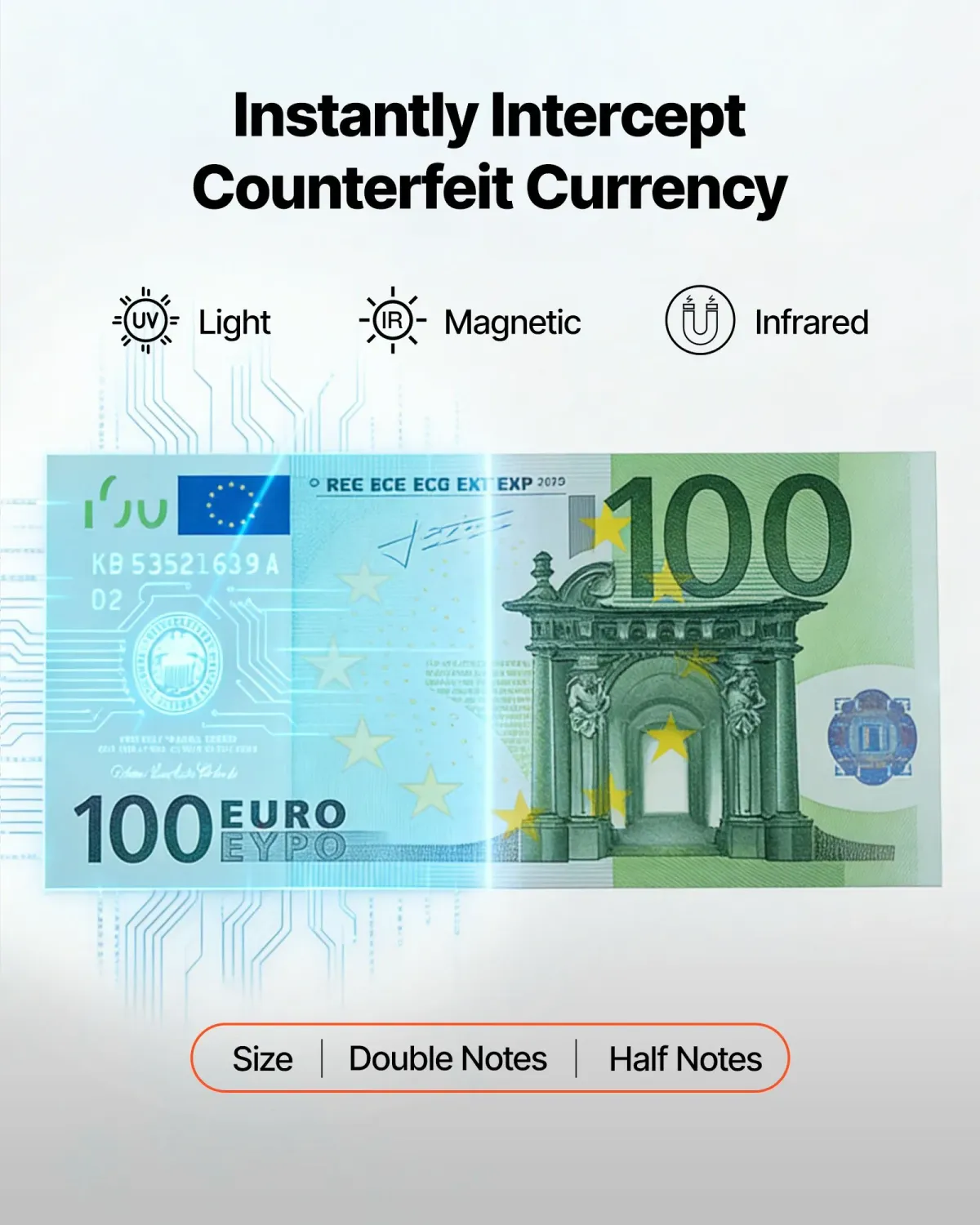 Safescan Mixed Currency Money Counter &amp; Counterfeit Detector – 1,500 Bills/Min