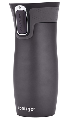 West Loop Auto seal Thermal Mug, Stainless Steel,keeps drinks hot for up to 5h