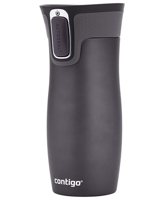 West Loop Auto seal Thermal Mug, Stainless Steel,keeps drinks hot for up to 5h