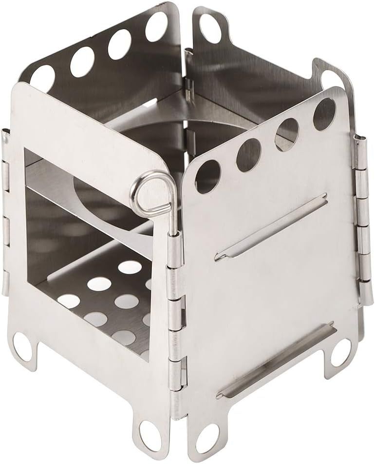 Portable Stainless Steel Folding Wood Burning Camping Stove