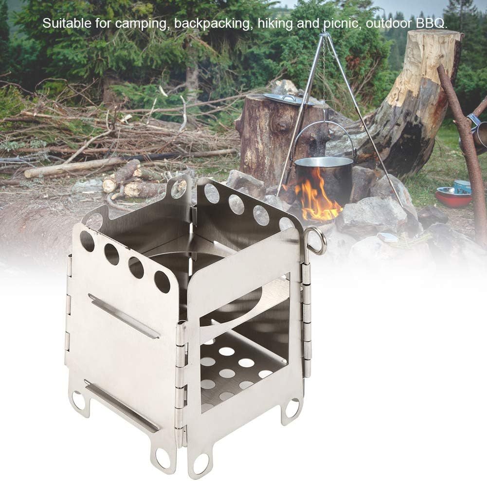 Portable Stainless Steel Folding Wood Burning Camping Stove