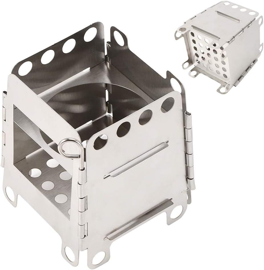 Portable Stainless Steel Folding Wood Burning Camping Stove