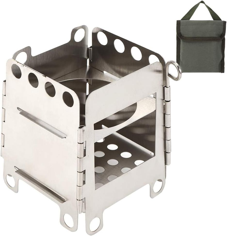 Portable Stainless Steel Folding Wood Burning Camping Stove