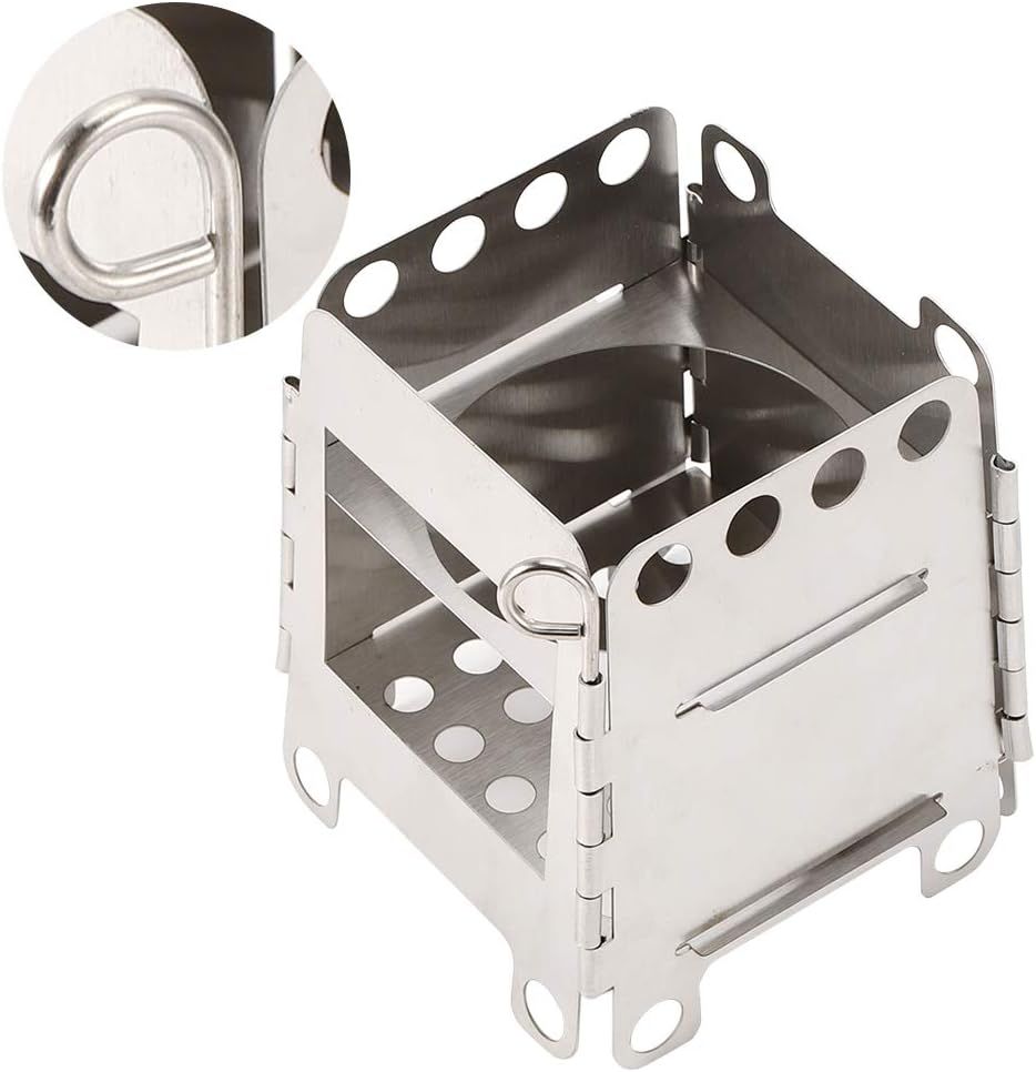 Portable Stainless Steel Folding Wood Burning Camping Stove