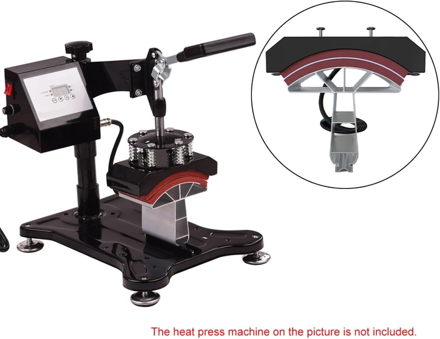 Heating plate for cap transfer presses