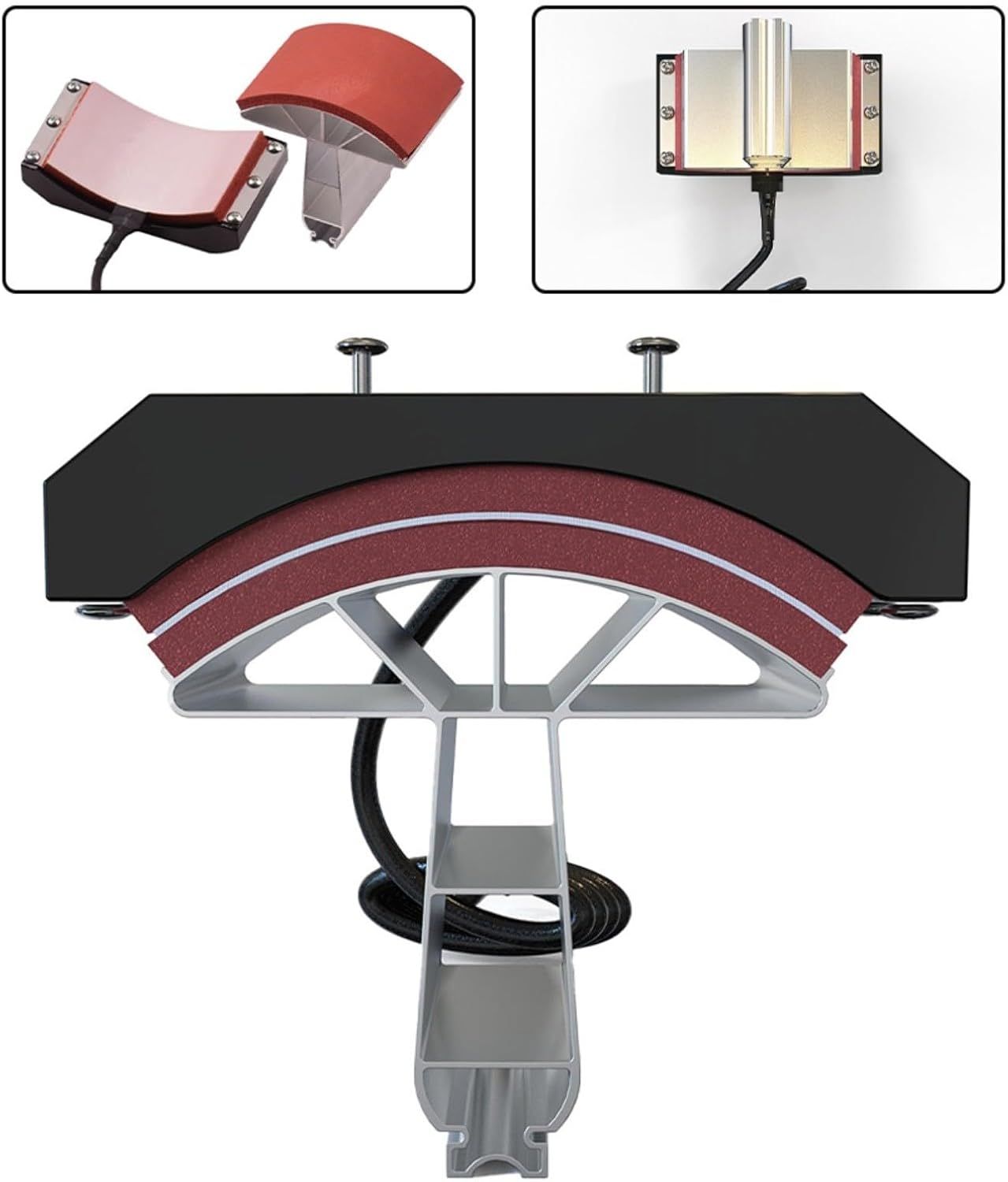Heating plate for cap transfer presses