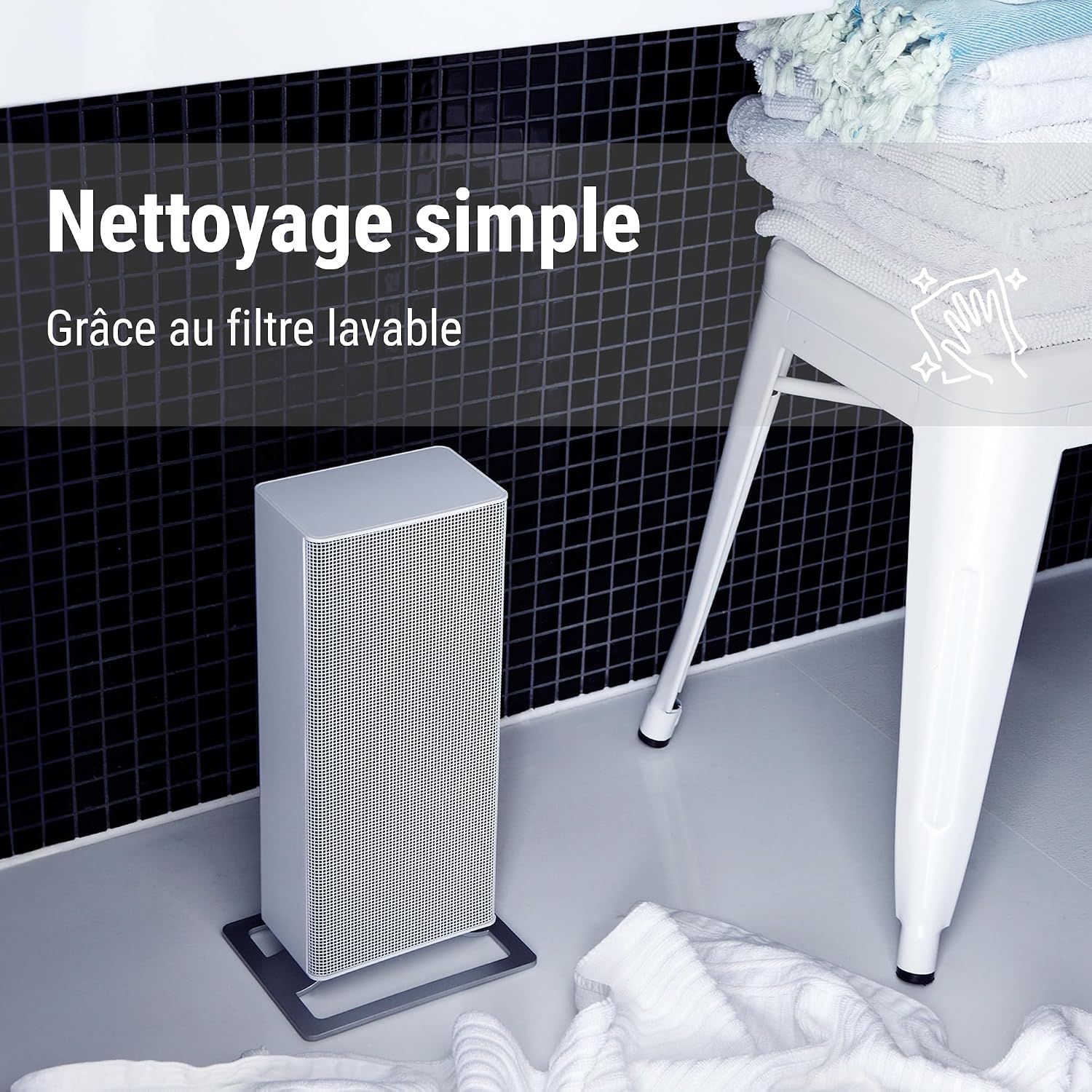 Ceramic Fan Heater in White