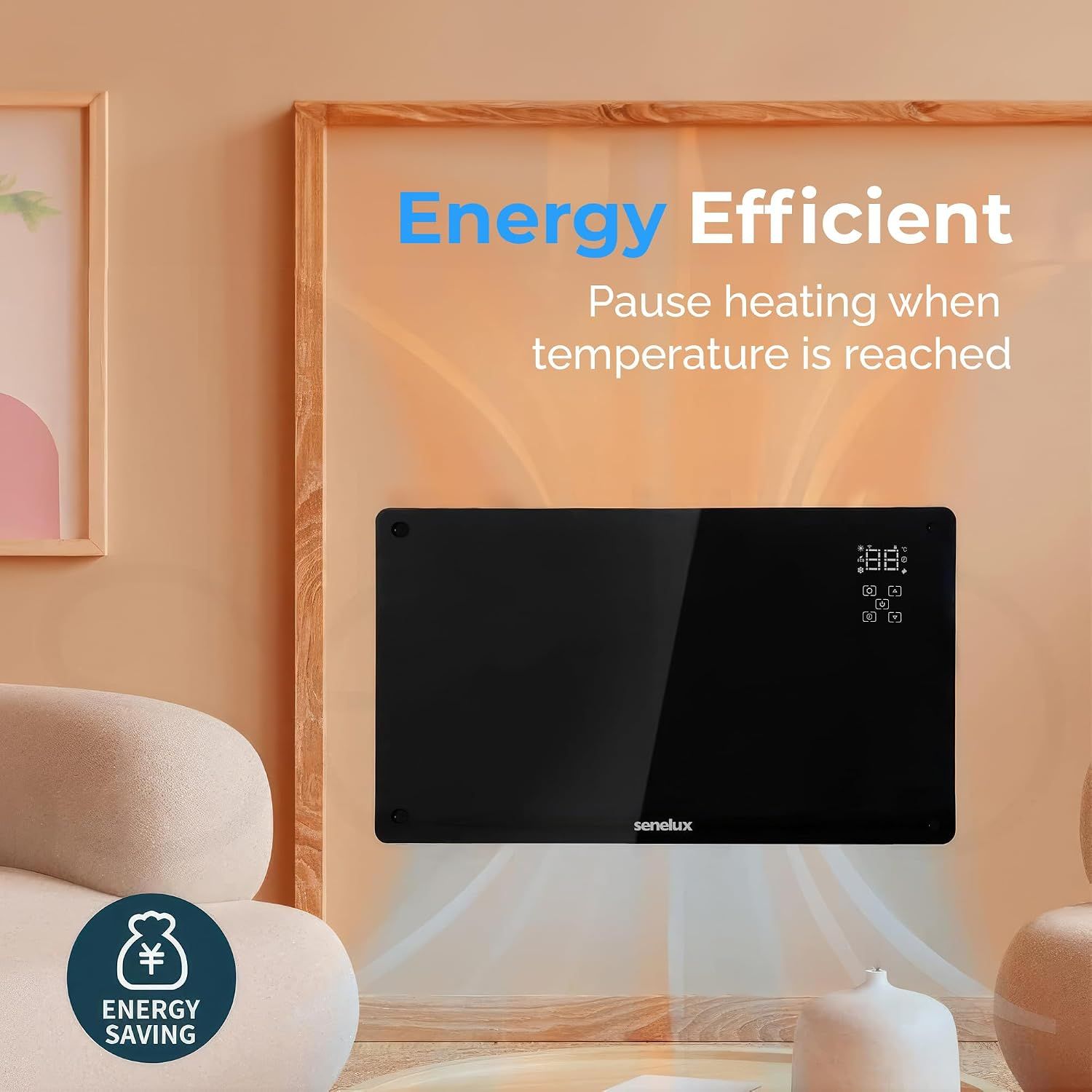 2000W Electric Glass Panel Heater WiFi Control