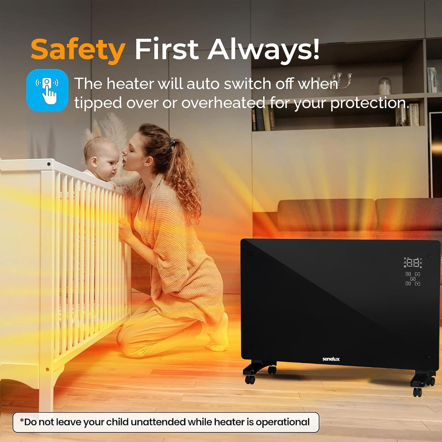 2000W Electric Glass Panel Heater WiFi Control