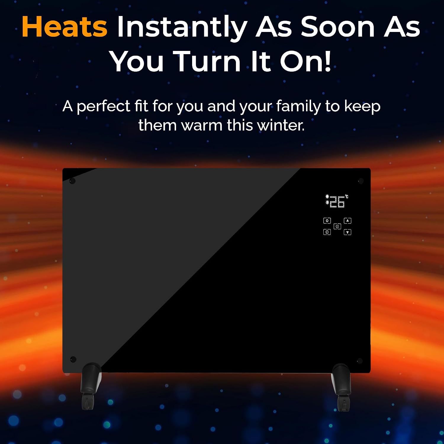 2000W Electric Glass Panel Heater WiFi Control