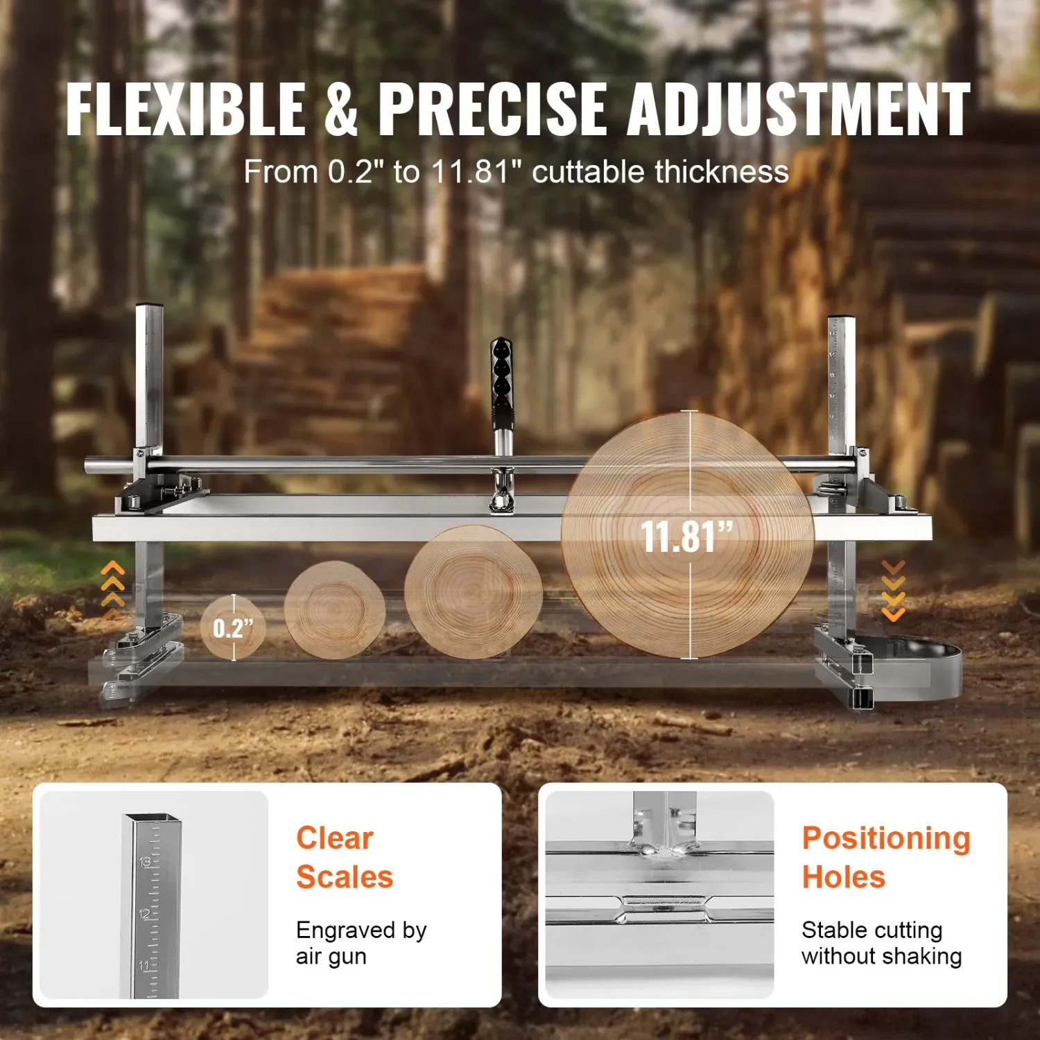 Portable Adjustable Chainsaw Mill – 14–36 Inch Portable Lumber Milling Attachment