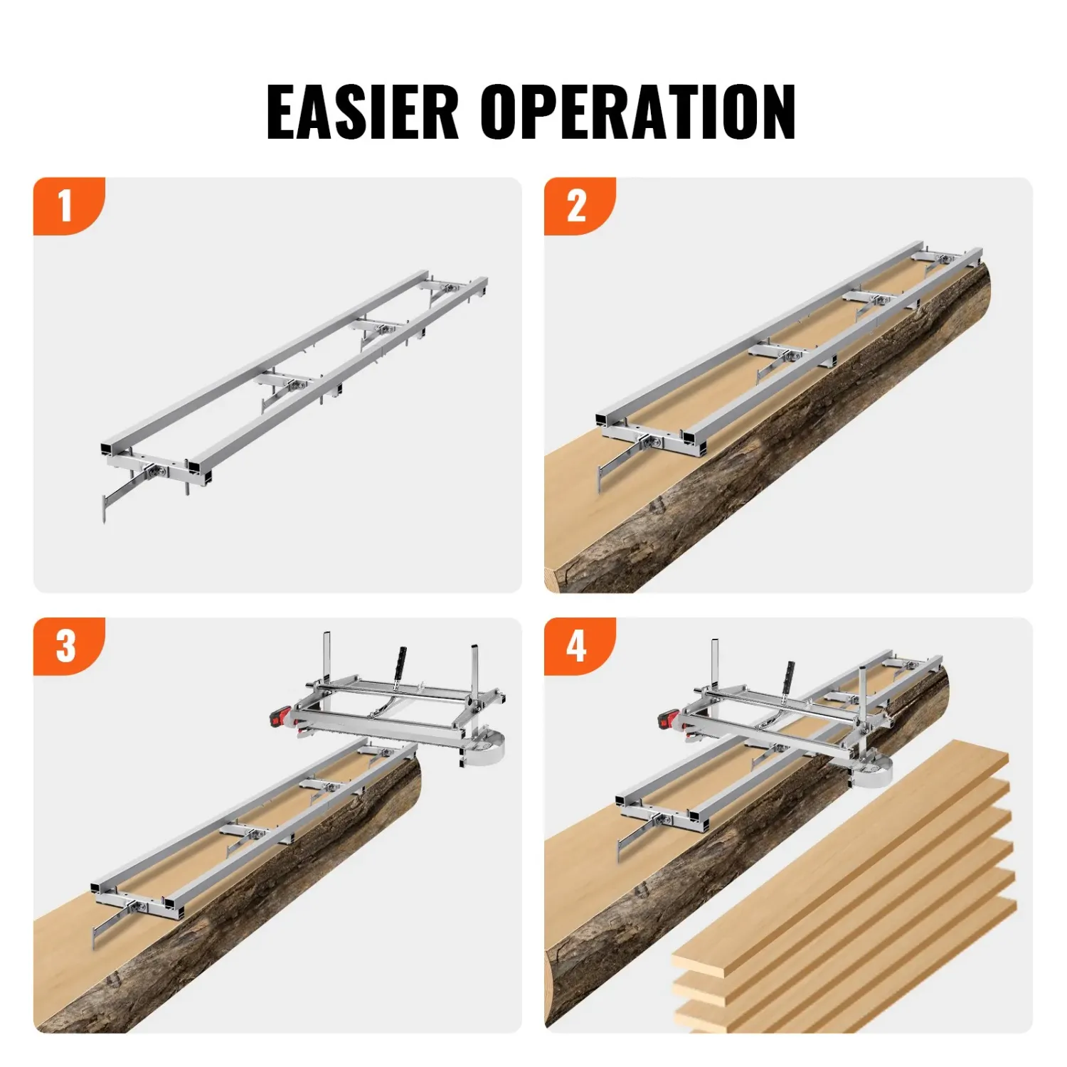 Portable Adjustable Chainsaw Milling Guide &amp; Saw Stand