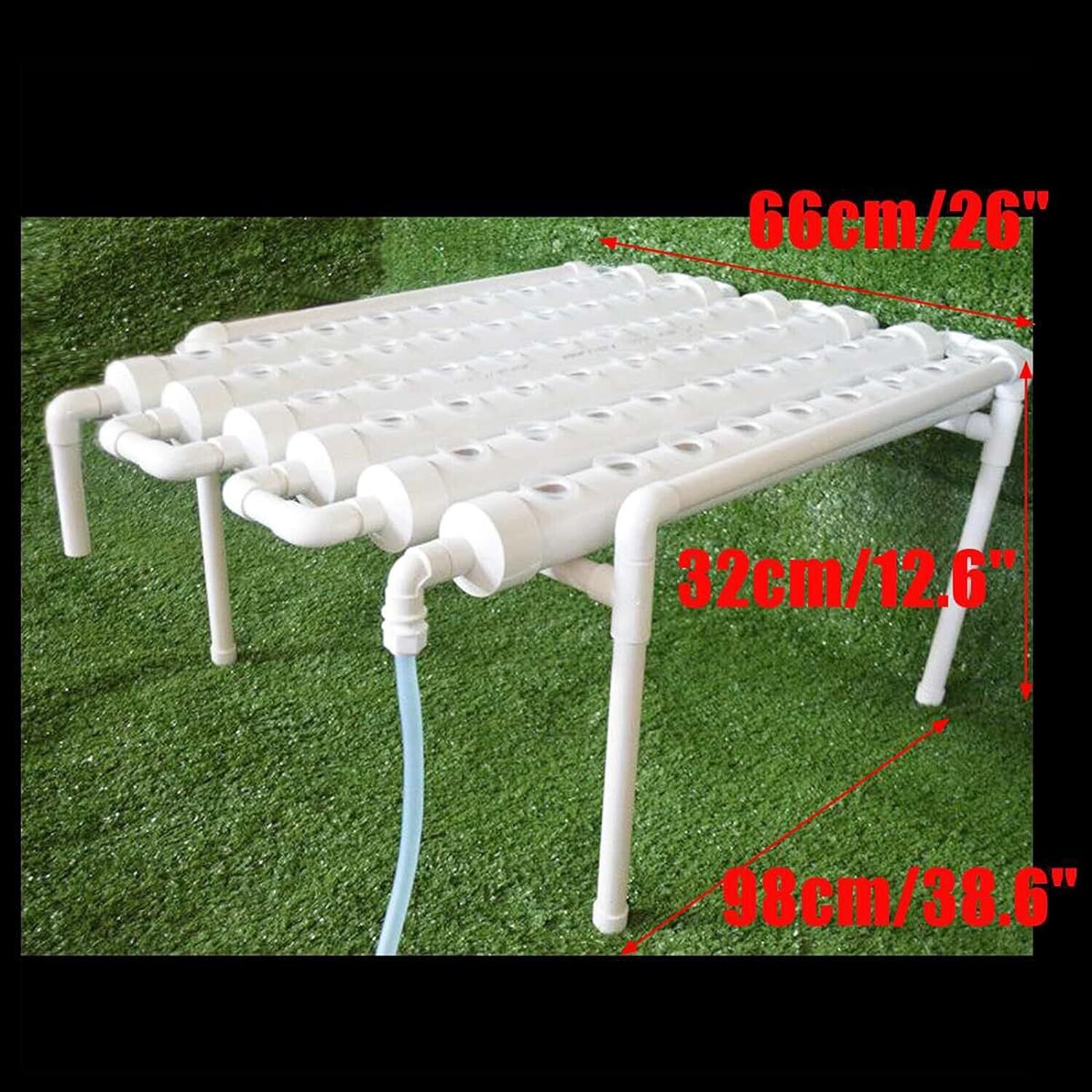 54-Holes Hydroponic Piping Site Grow Kit, Deep Water Culture Planting Box, Gardening System, Nursery Pot Hydroponic Rack