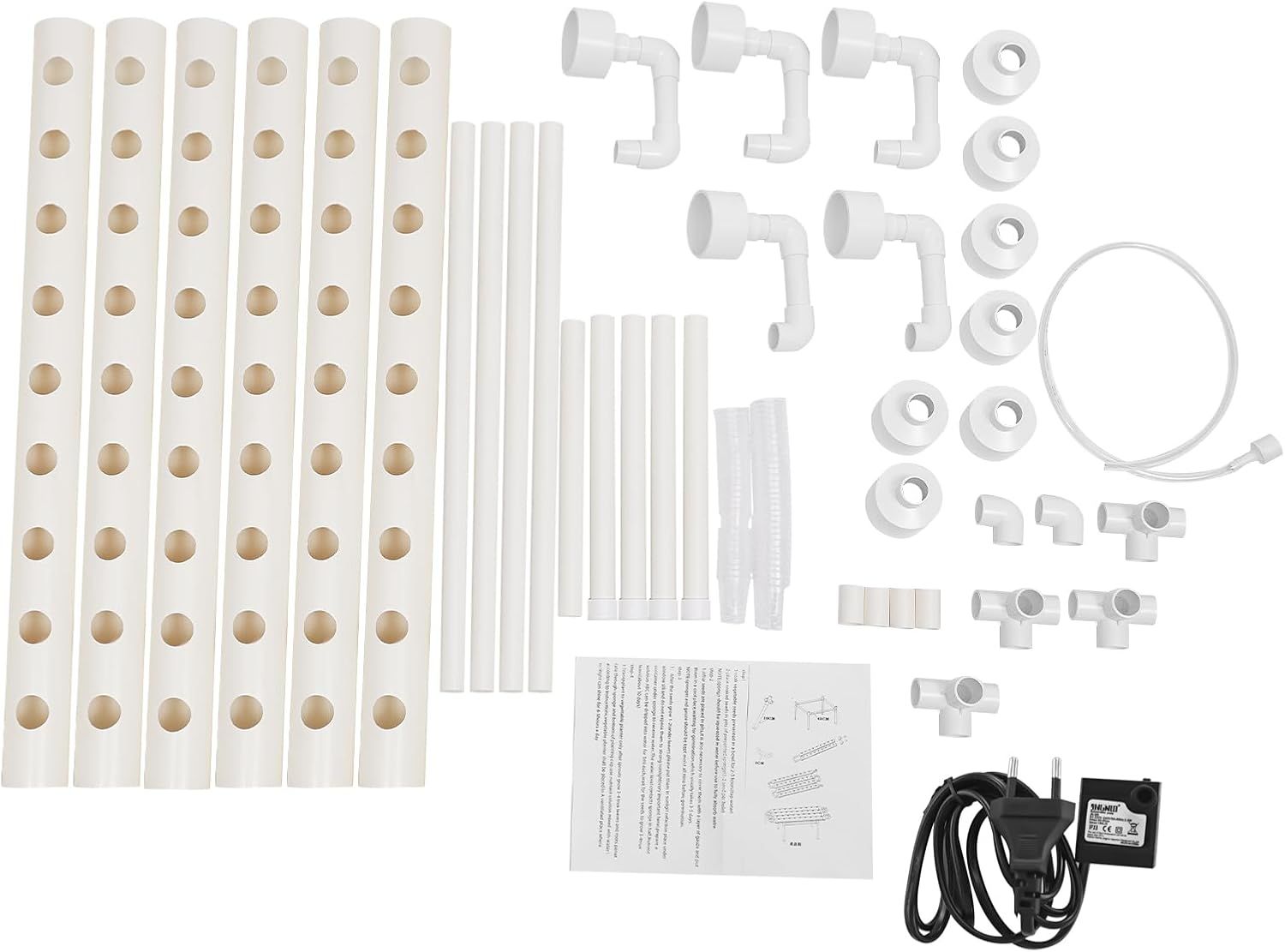 Hydroponic Grow Kit 54 Holes, 102 x 62 x 35 cm NFT Hydroponic Growing System with PVC-U Pipes for Herbs &amp; Vegetables