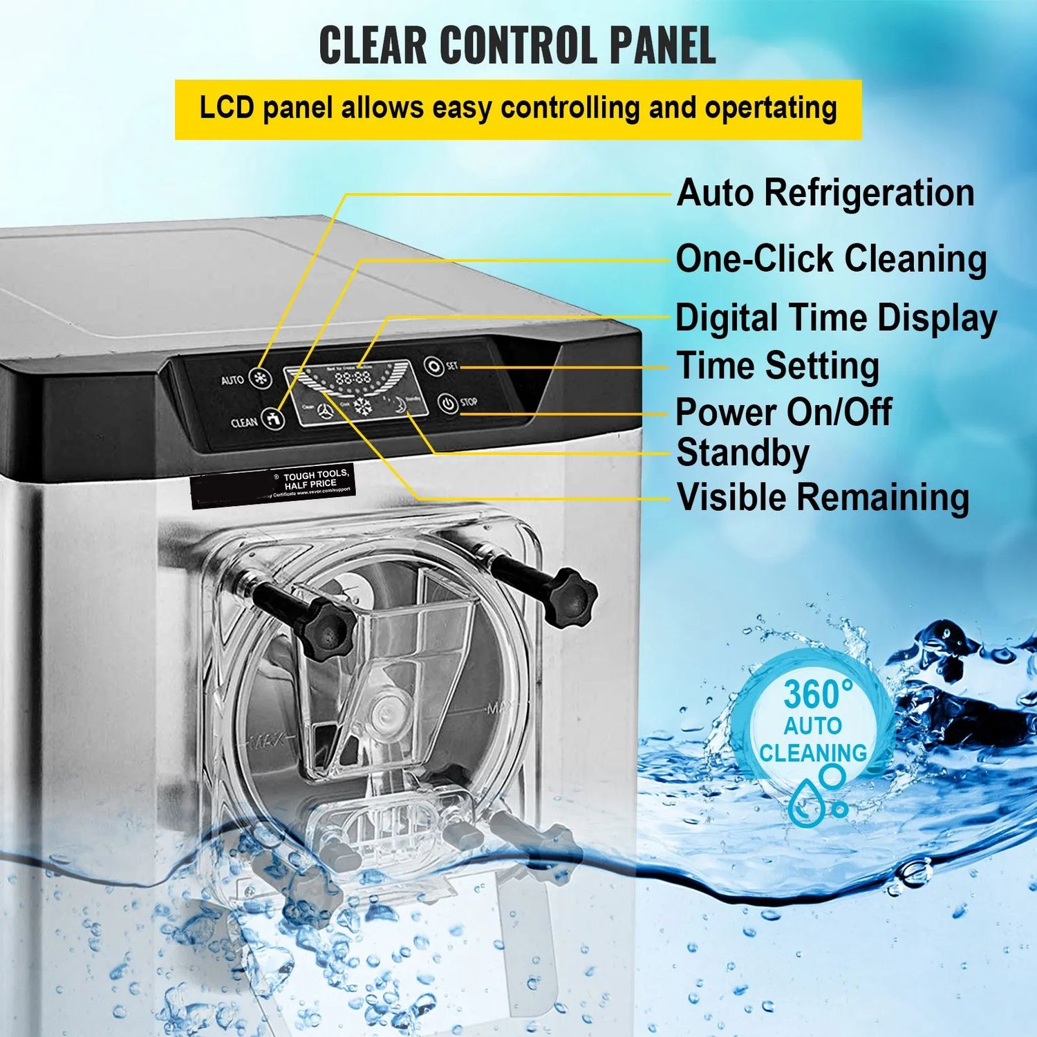 Commercial Hard Ice Cream Machine Stainless Steel Maker