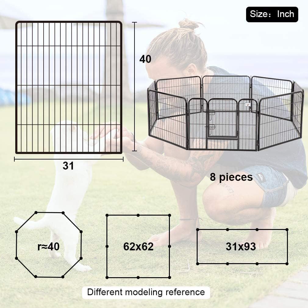 Heavy Duty Puppy Playpen 8 Panel 80x100cm