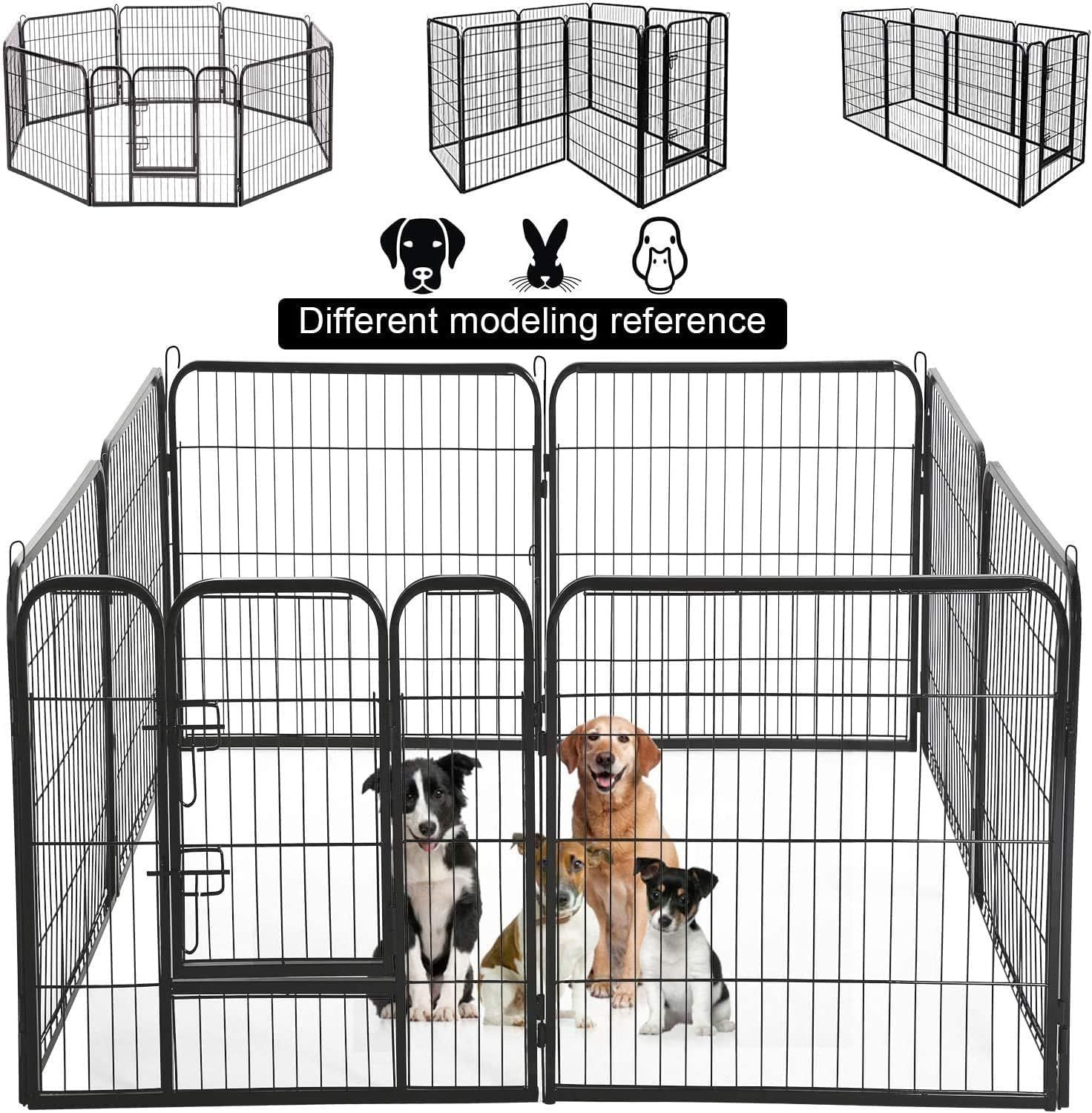 Heavy Duty Puppy Playpen 8 Panel 80x100cm