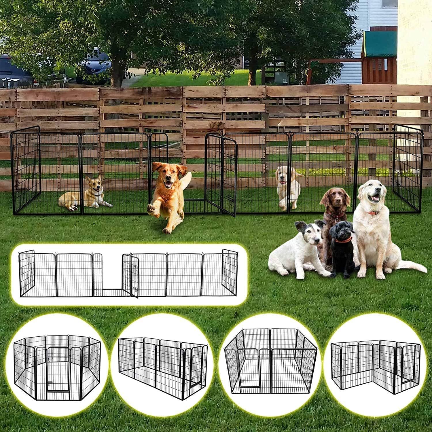 Heavy Duty Puppy Playpen 8 Panel 80x100cm