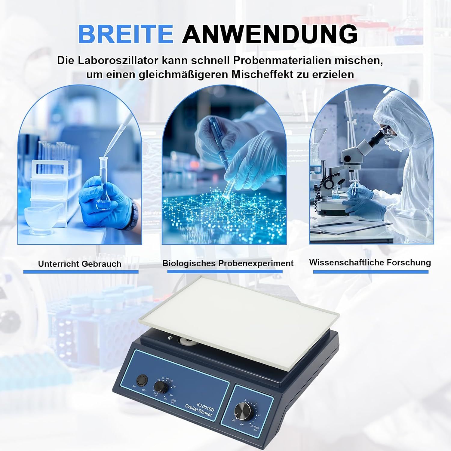 Laboratory Orbital Shaker 20 210 RPM Adjustable Speed Mixer with Timer