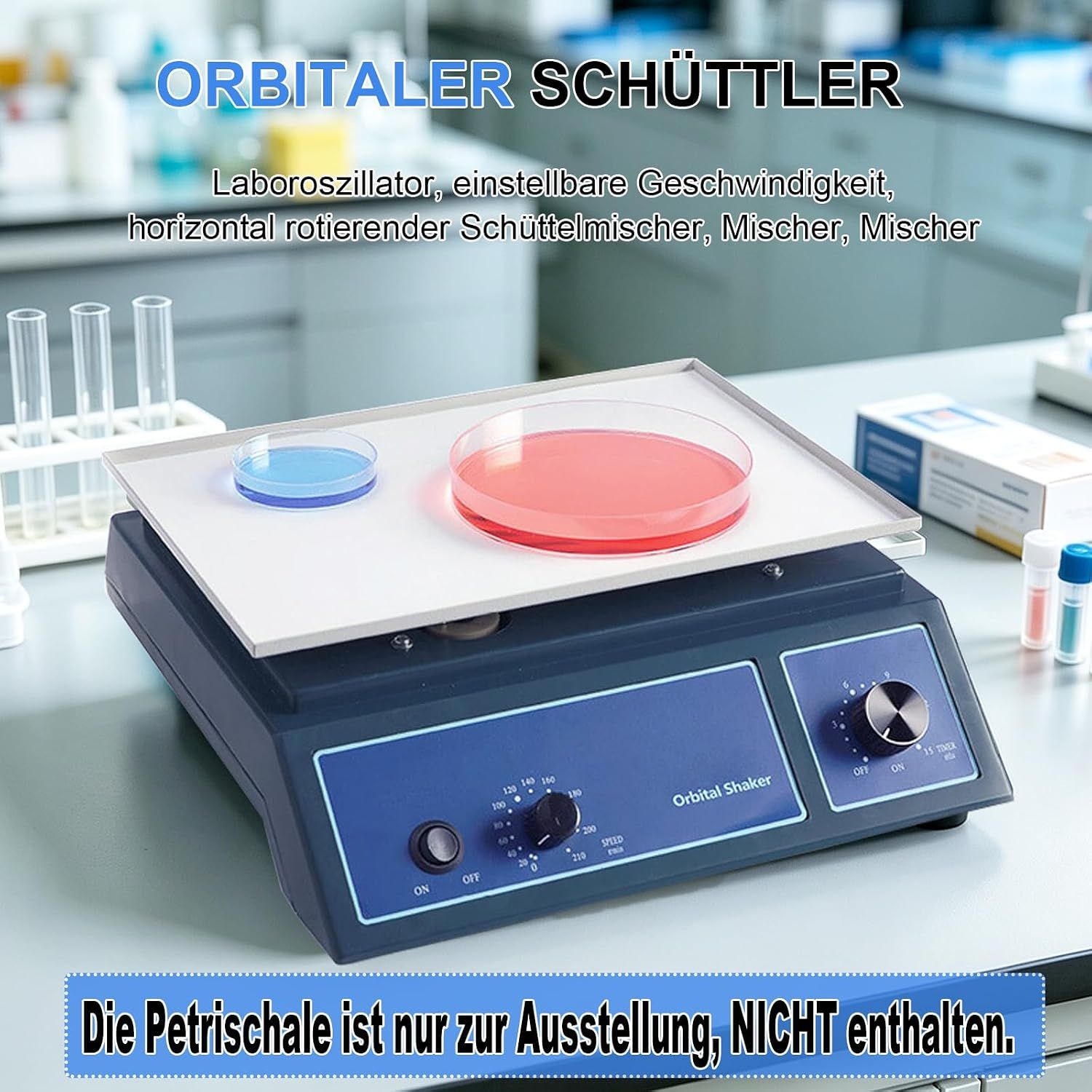 Laboratory Orbital Shaker 20 210 RPM Adjustable Speed Mixer with Timer
