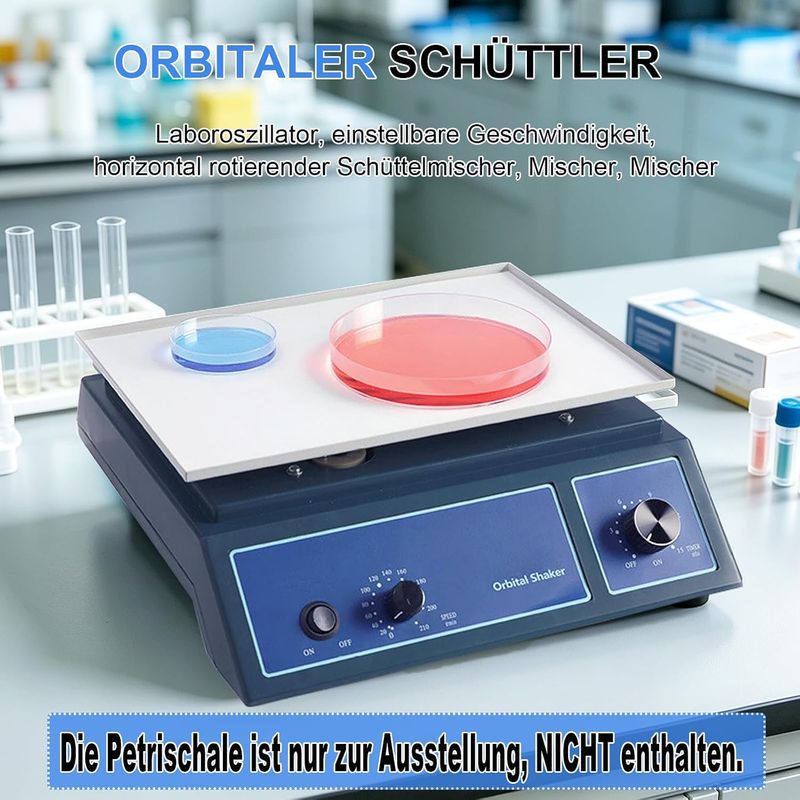 Laboratory Orbital Shaker 20 210 RPM Adjustable Speed Mixer with Timer