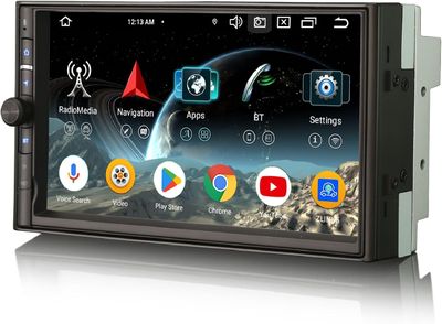 4GB+64GB Android 14 2DIN Car Stereo 7" Touchscreen with Wireless CarPlay Android Auto GPS DAB+ 4G LTE