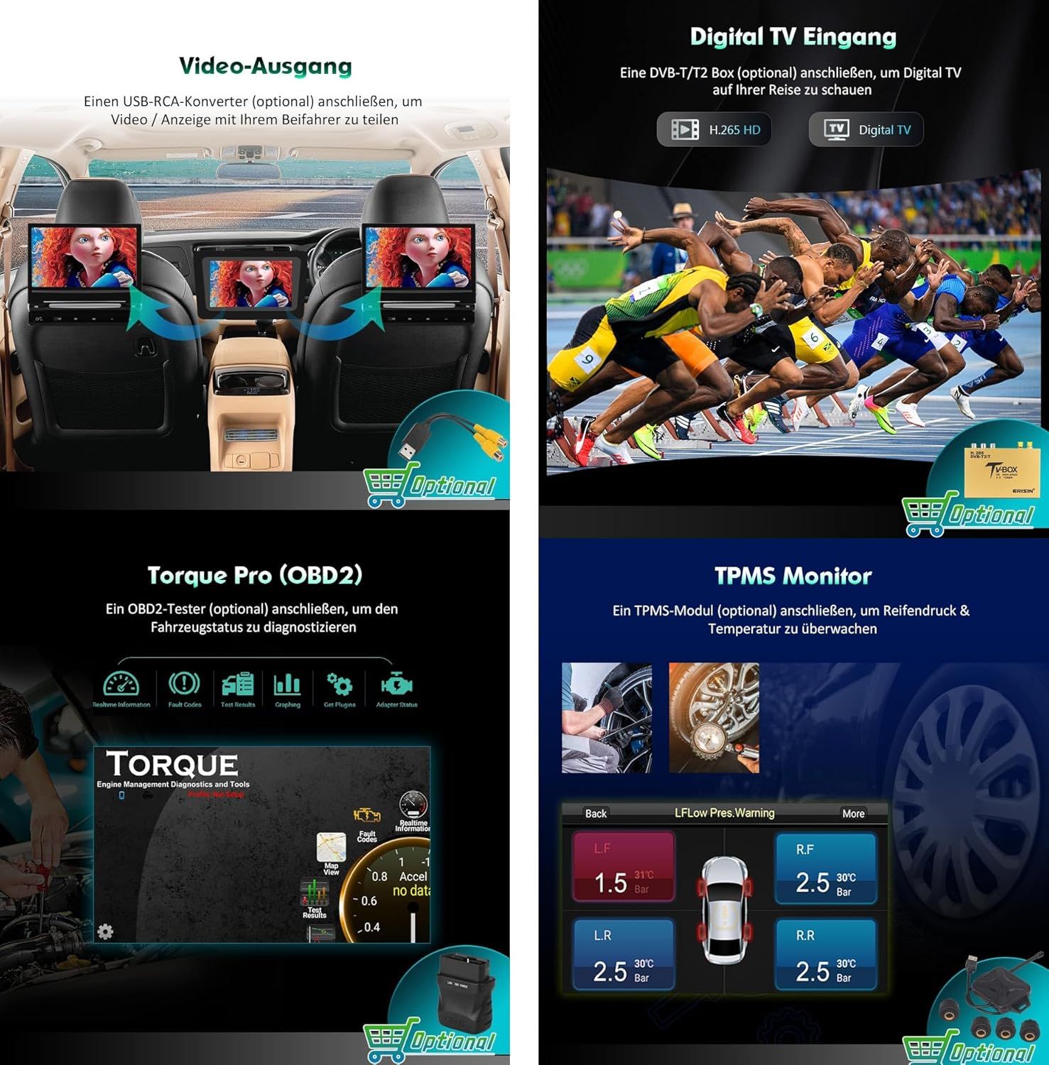 4GB+64GB Android 14 2DIN Car Stereo 7" Touchscreen with Wireless CarPlay Android Auto GPS DAB+ 4G LTE