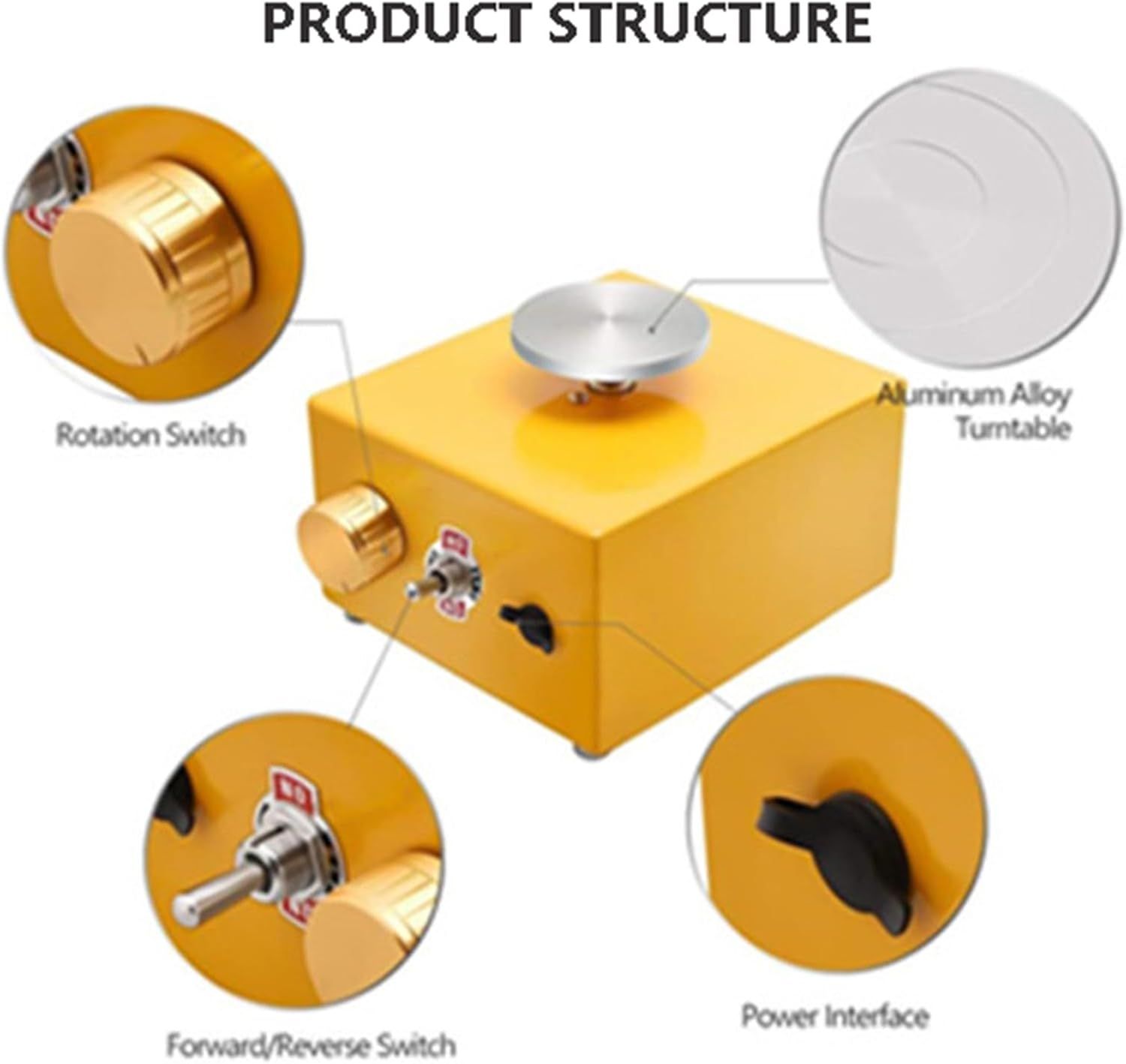 Children's Electric Pottery Machine, DIY Craft Kit for Kids, Creative Pottery Wheel Toy