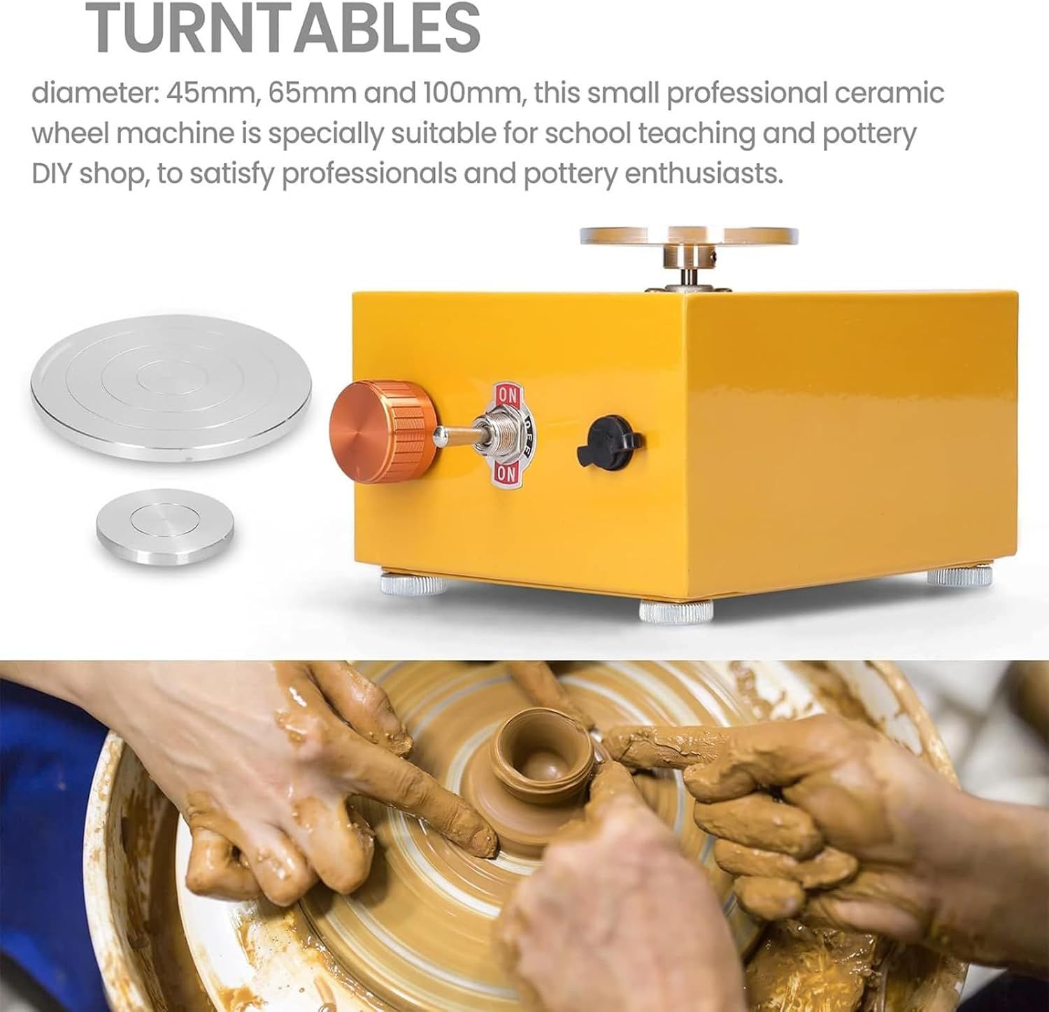 Children's Electric Pottery Machine, DIY Craft Kit for Kids, Creative Pottery Wheel Toy
