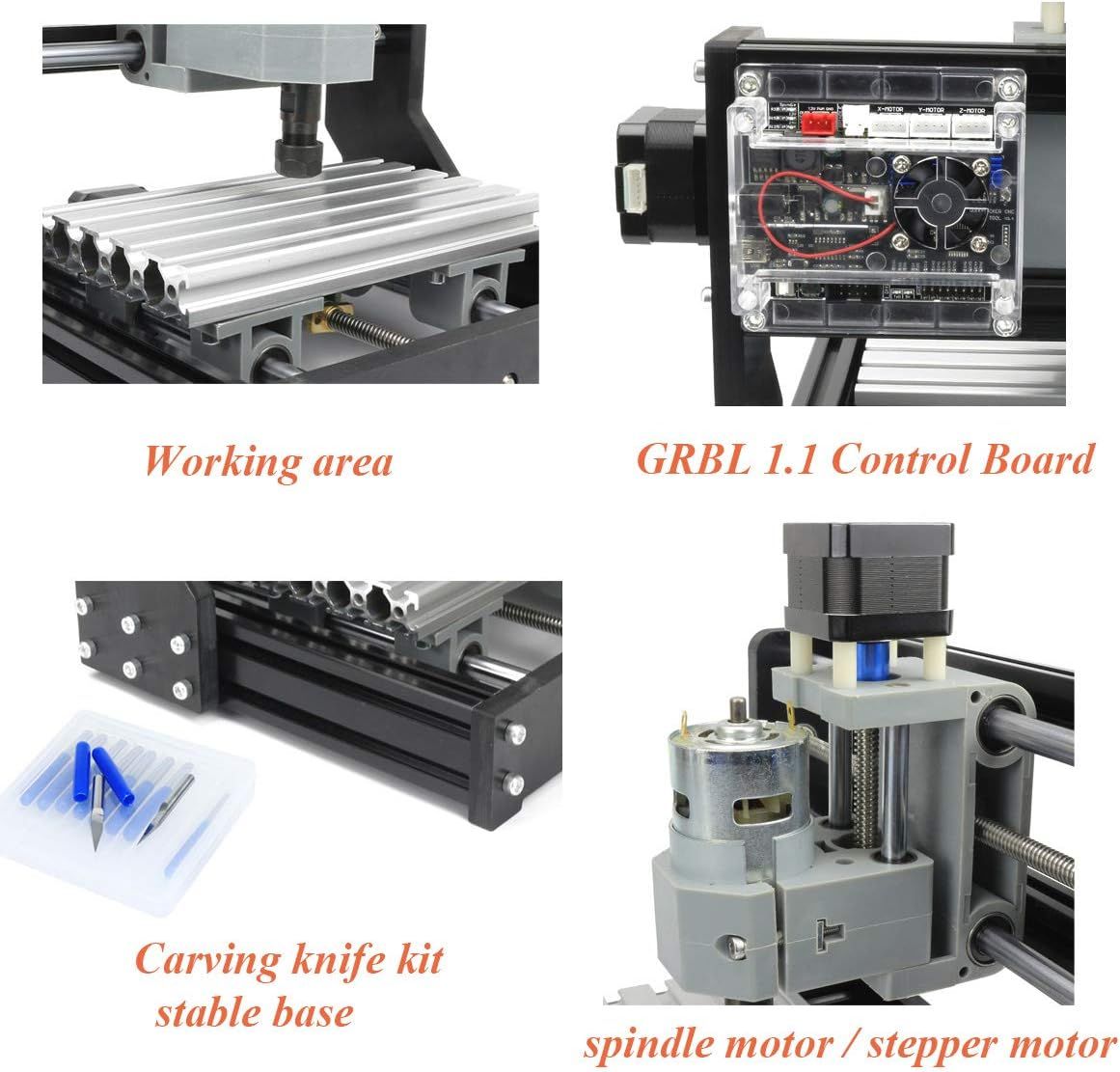CNC Router 1610 Pro Milling Engraving Machine 3 Axis GRBL Control ER11 Engraver Milling Machine for Wood PVC PCB CNC Milling Machine DIY Engraving