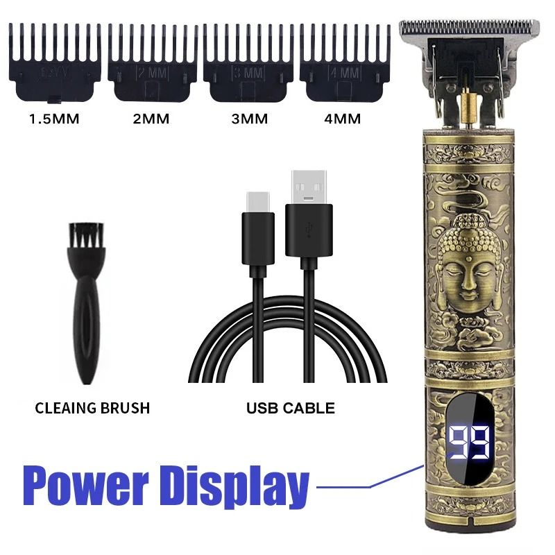 Professional Electric Hair Clipper – Rechargeable Beard &amp; Hair Trimmer