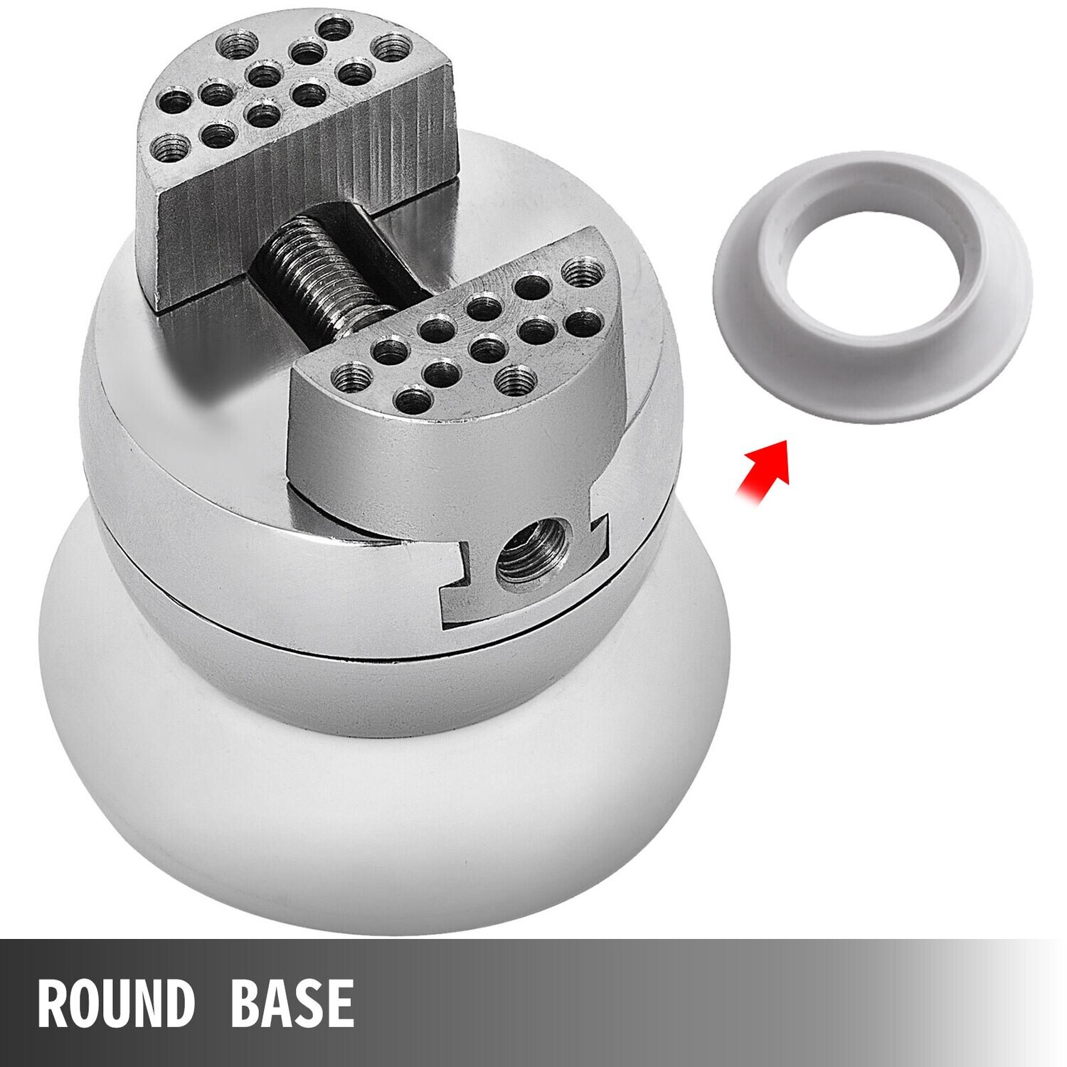 3" Block Ball Vise with 30-Piece Attachment Set - Precision Tool for Jewelers and Fine Detail Work - Ideal for Stone Setting, Engraving, and Jewelry Making - Durable, Stable Design