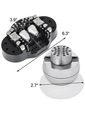 3" Block Ball Vise with 30-Piece Attachment Set - Precision Tool for Jewelers and Fine Detail Work - Ideal for Stone Setting, Engraving, and Jewelry Making - Durable, Stable Design