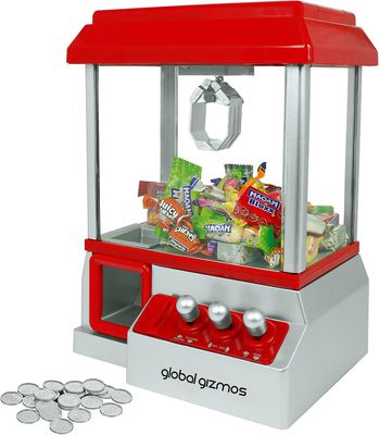 Candy Gripper Claw Machine Toy Kids Arcade Game with Joystick Control Battery Powered