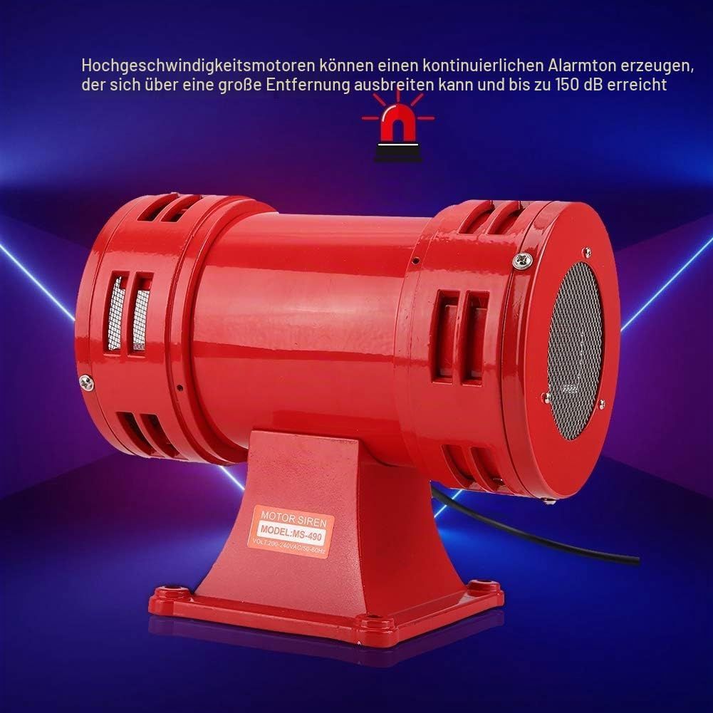 150 dB Electric Motor Siren – 230V Industrial Alarm Horn for Factory, Airport &amp; Emergency Warning