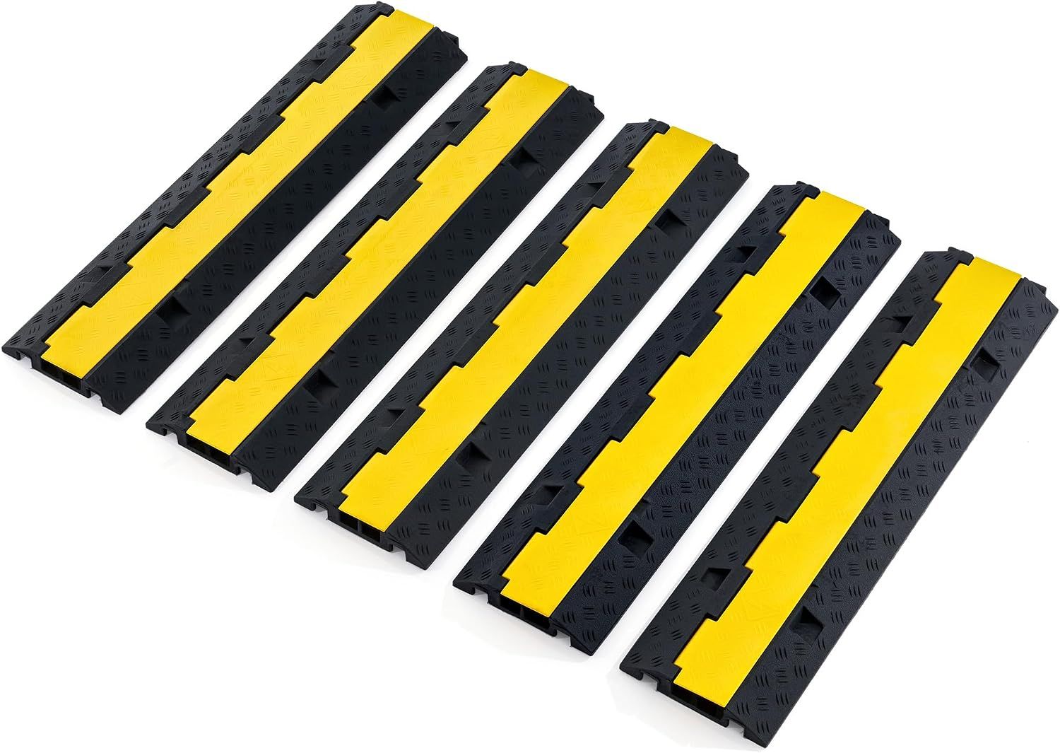 Heavy Duty Cable Protector Ramp 5M 2 Channel 5T Wire Cord Cover