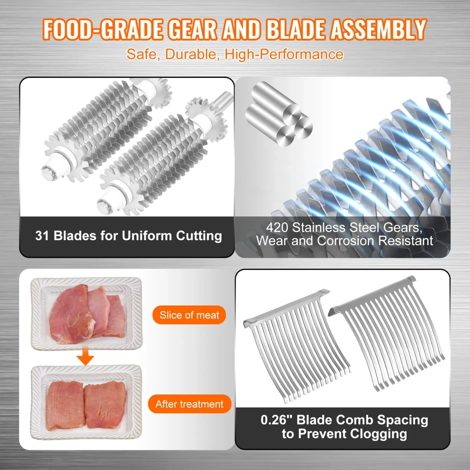 Meat Tenderizer Machine – 420 Stainless Steel Blades